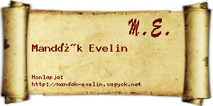 Mandák Evelin névjegykártya