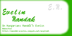 evelin mandak business card